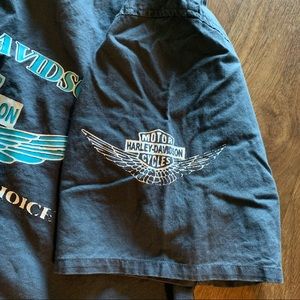 Vintage Harley Davidson button up tshirt